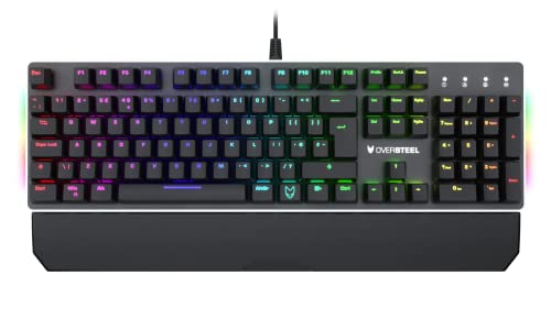 Oversteel Titan – Mechanische Gaming-Tastatur, RGB, roter Schalter, UK-Layout von Oversteel
