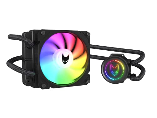 Oversteel - ZIRCON Flüssigkeitskühlung 120mm RGB, PWM-Lüfter 120mm RGB, TDP 170W, Kompatibel mit Intel und AMD AM4, Farbe Schwarz von Oversteel