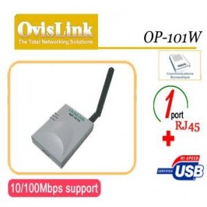 Ovislink Druckerserver WiFi Wireless 802.11 g 54 Mbps 1 Port USB 2.0 wp-101u von OvisLink