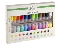 Acrylfarbe, Schachtel mit 24 Farben x 22 ml von Øvrige