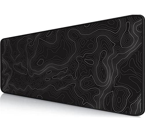 Owege Gaming Mauspad XXL 800 x 300 mm Artistic Curve Mousepad Groß Vernähte Kanten Wasserdicht Anti-Rutsch für PC, MacBook,Laptop Verbessert Präzision und Geschwindigkei, aus Neopren von Owege