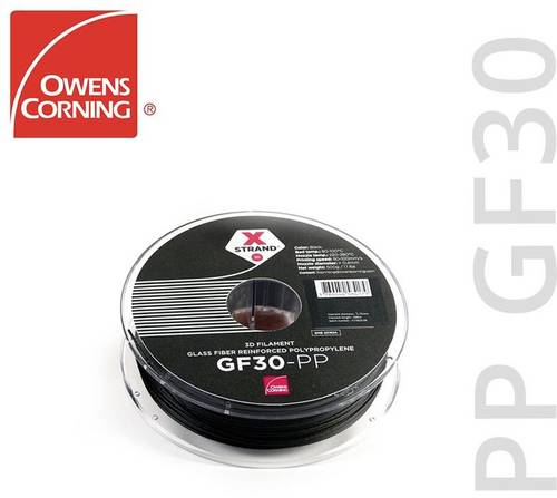 Owens Corning FIXD-PP28-BK0 Xstrand GF30 Filament PP (Polypropylen) 2.85mm 500g Schwarz 1St. von Owens Corning