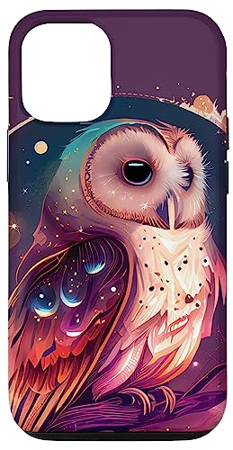 Hülle für iPhone 12/12 Pro Nette Eule Himmlische Elemente Illustration von Owl Celestial Merch