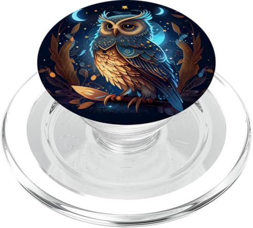 Nette Eule Himmlische Elemente Illustration PopSockets PopGrip für MagSafe Nette Eule Himmlische Elemente Illustration PopSockets PopGrip für MagSafe von Owl Celestial Merch