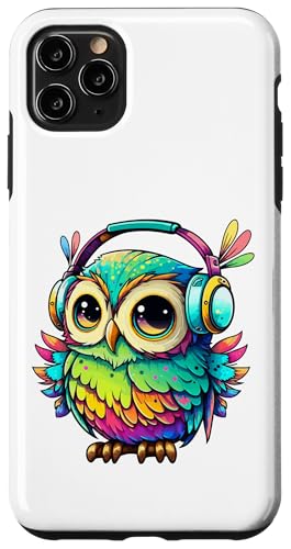 Eulen-Kopfhörer, bunte Eule, Geschenke für Eulenliebhaber, Eulenliebhaber Hülle für iPhone 11 Pro Max Eulen-Kopfhörer, bunte Eule, Geschenke für Eulenliebhaber, Eulenliebhaber Hülle für iPhone 11 Pro Max von Owl Headphones Colorful Modern Tees