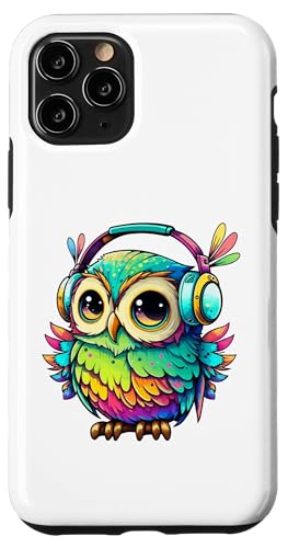 Eulen-Kopfhörer, bunte Eule, Geschenke für Eulenliebhaber, Eulenliebhaber Hülle für iPhone 11 Pro Eulen-Kopfhörer, bunte Eule, Geschenke für Eulenliebhaber, Eulenliebhaber Hülle für iPhone 11 Pro von Owl Headphones Colorful Modern Tees