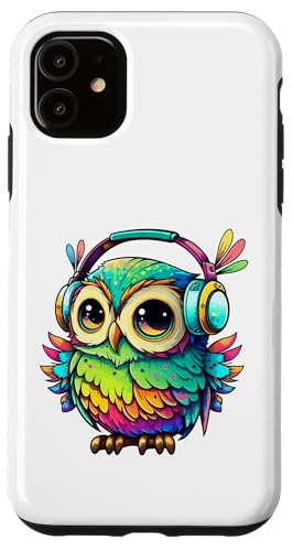 Eulen-Kopfhörer, bunte Eule, Geschenke für Eulenliebhaber, Eulenliebhaber Hülle für iPhone 11 Eulen-Kopfhörer, bunte Eule, Geschenke für Eulenliebhaber, Eulenliebhaber Hülle für iPhone 11 von Owl Headphones Colorful Modern Tees