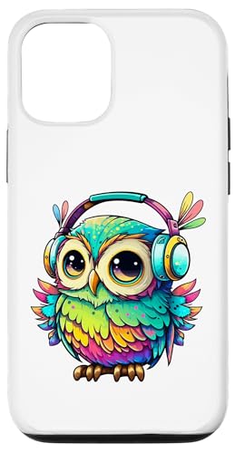 Eulen-Kopfhörer, bunte Eule, Geschenke für Eulenliebhaber, Eulenliebhaber Hülle für iPhone 12/12 Pro Eulen-Kopfhörer, bunte Eule, Geschenke für Eulenliebhaber, Eulenliebhaber Hülle für iPhone 12/12 Pro von Owl Headphones Colorful Modern Tees