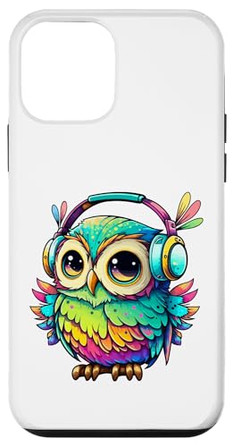 Eulen-Kopfhörer, bunte Eule, Geschenke für Eulenliebhaber, Eulenliebhaber Hülle für iPhone 12 mini Eulen-Kopfhörer, bunte Eule, Geschenke für Eulenliebhaber, Eulenliebhaber Hülle für iPhone 12 mini von Owl Headphones Colorful Modern Tees
