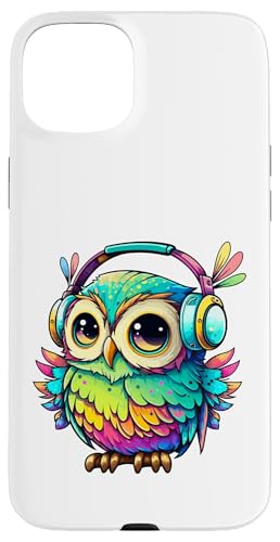 Eulen-Kopfhörer, bunte Eule, Geschenke für Eulenliebhaber, Eulenliebhaber Hülle für iPhone 15 Plus Eulen-Kopfhörer, bunte Eule, Geschenke für Eulenliebhaber, Eulenliebhaber Hülle für iPhone 15 Plus von Owl Headphones Colorful Modern Tees