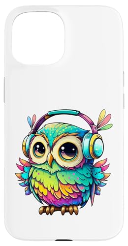 Eulen-Kopfhörer, bunte Eule, Geschenke für Eulenliebhaber, Eulenliebhaber Hülle für iPhone 15 Eulen-Kopfhörer, bunte Eule, Geschenke für Eulenliebhaber, Eulenliebhaber Hülle für iPhone 15 von Owl Headphones Colorful Modern Tees