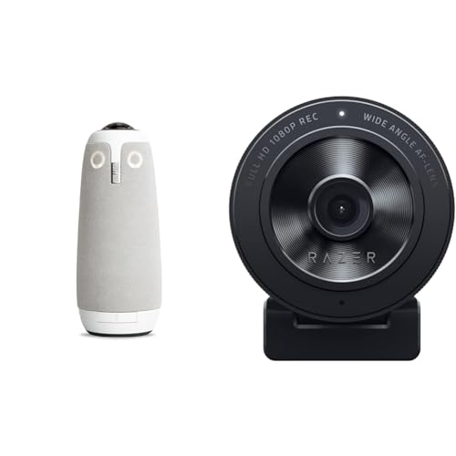 Owl Labs Meeting Owl 3 – 360-Grad & Razer Kiyo X - USB-Webcam für Streaming in Full-HD Schwarz von Owl Labs
