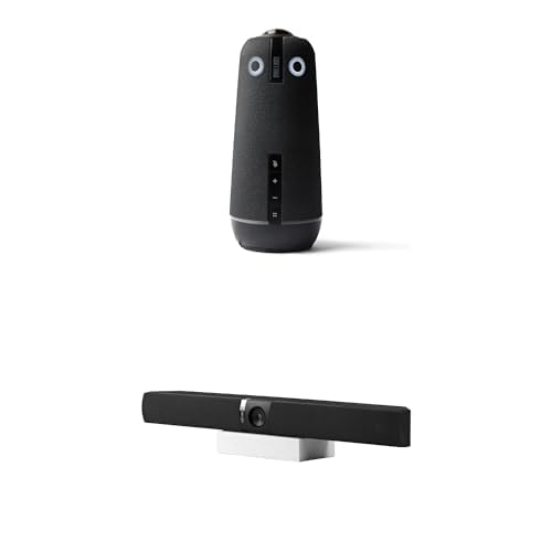 Owl Labs Meeting Owl 4+ und Expansion Mic für die Meeting Owl 4+ – erhöht die Audio-Reichweite in größeren Räumen um 2,5 Meter in Richtung des Mikrofons von Owl Labs