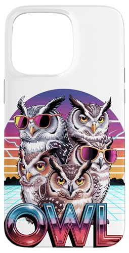 90s Vintage Eule Eulen Hülle für iPhone 15 Pro Max 90s Vintage Eule Eulen Hülle für iPhone 15 Pro Max von Owls Lover Gifts