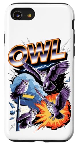 90s Vintage Eule Eulen Hülle für iPhone SE (2020) / 7 / 8 von Owls Lover Gifts
