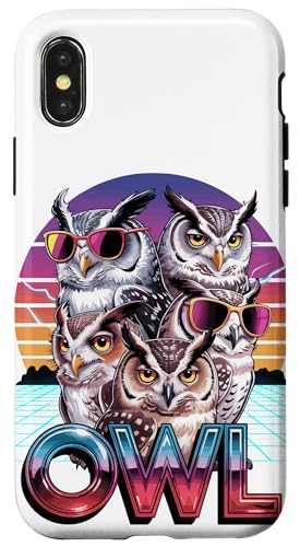 90s Vintage Eule Eulen Hülle für iPhone X/XS 90s Vintage Eule Eulen Hülle für iPhone X/XS von Owls Lover Gifts