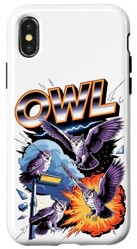 90s Vintage Eule Eulen Hülle für iPhone X/XS 90s Vintage Eule Eulen Hülle für iPhone X/XS von Owls Lover Gifts