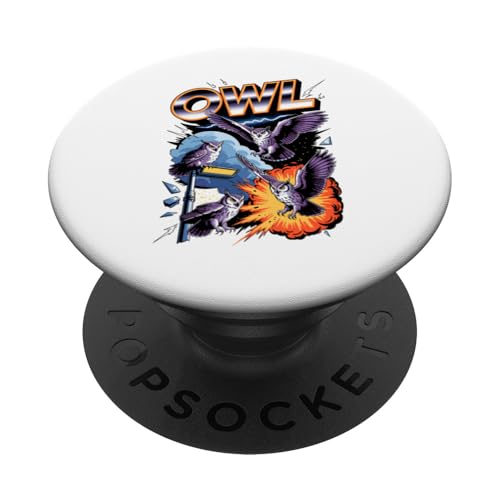90s Vintage Eule Eulen PopSockets Klebender PopGrip 90s Vintage Eule Eulen PopSockets Klebender PopGrip von Owls Lover Gifts
