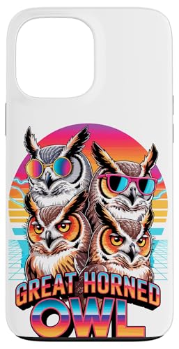 90s Vintage Great Horned Owl Owls Hülle für iPhone 13 Pro Max 90s Vintage Great Horned Owl Owls Hülle für iPhone 13 Pro Max von Owls Lover Gifts