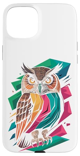 Abstract Art Eule Eulen Hülle für iPhone 15 Plus Abstract Art Eule Eulen Hülle für iPhone 15 Plus von Owls Lover Gifts