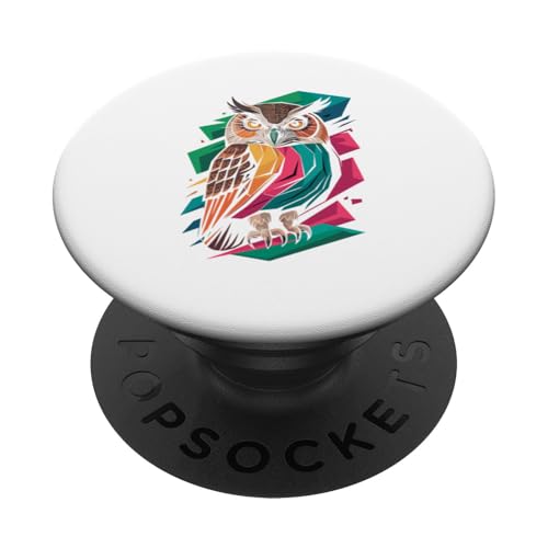 Abstract Art Eule Eulen PopSockets Klebender PopGrip Abstract Art Eule Eulen PopSockets Klebender PopGrip von Owls Lover Gifts