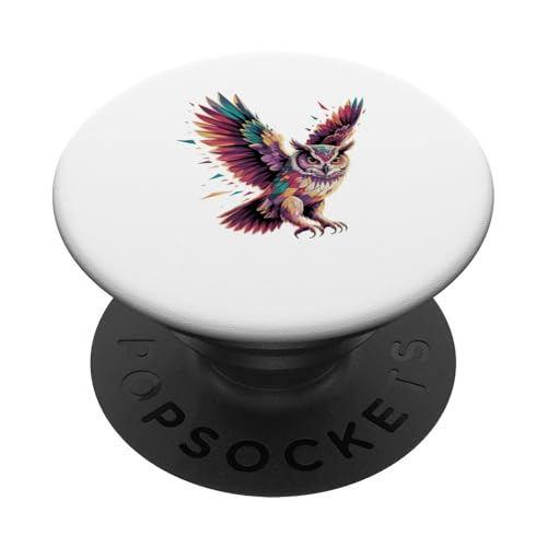 Abstract Art Eule Eulen PopSockets Klebender PopGrip Abstract Art Eule Eulen PopSockets Klebender PopGrip von Owls Lover Gifts