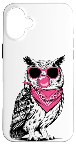 Eule Sonnenbrille Kaugummi Eulen Hülle für iPhone 16 Plus Eule Sonnenbrille Kaugummi Eulen Hülle für iPhone 16 Plus von Owls Lover Gifts