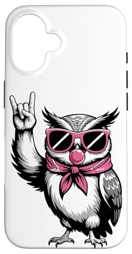 Eule Sonnenbrille Kaugummi Eulen Rock ’n’ Roll Hülle für iPhone 16 Eule Sonnenbrille Kaugummi Eulen Rock ’n’ Roll Hülle für iPhone 16 von Owls Lover Gifts