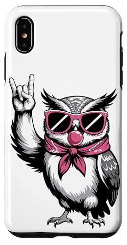 Eule Sonnenbrille Kaugummi Eulen Rock ’n’ Roll Hülle für iPhone XS Max von Owls Lover Gifts