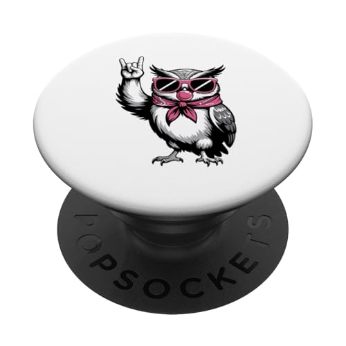 Eule Sonnenbrille Kaugummi Eulen Rock ’n’ Roll PopSockets Klebender PopGrip Eule Sonnenbrille Kaugummi Eulen Rock ’n’ Roll PopSockets Klebender PopGrip von Owls Lover Gifts