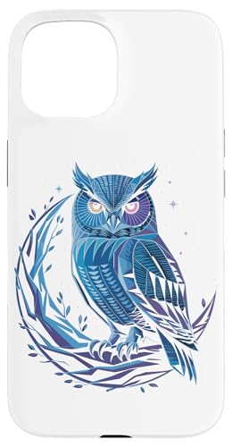 Halbmond Eule Eulen Hülle für iPhone 15 Halbmond Eule Eulen Hülle für iPhone 15 von Owls Lover Gifts