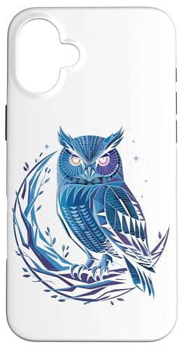 Halbmond Eule Eulen Hülle für iPhone 16 Plus Halbmond Eule Eulen Hülle für iPhone 16 Plus von Owls Lover Gifts