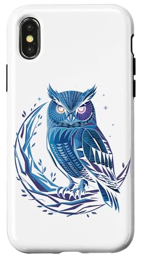 Halbmond Eule Eulen Hülle für iPhone X/XS Halbmond Eule Eulen Hülle für iPhone X/XS von Owls Lover Gifts