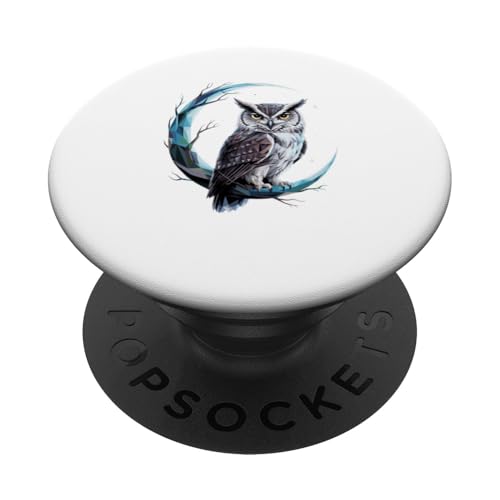 Halbmond Eule Eulen PopSockets Klebender PopGrip Halbmond Eule Eulen PopSockets Klebender PopGrip von Owls Lover Gifts