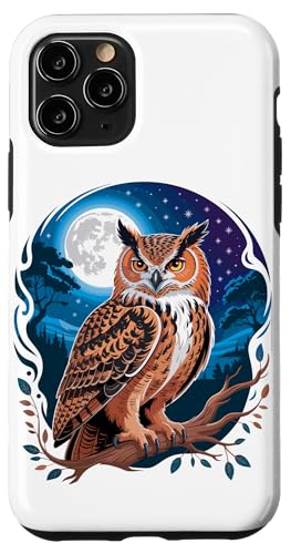 Moonlight Forest Eule Eulen Hülle für iPhone 11 Pro von Owls Lover Gifts