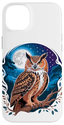 Moonlight Forest Eule Eulen Hülle für iPhone 14 Plus von Owls Lover Gifts