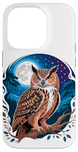 Moonlight Forest Eule Eulen Hülle für iPhone 14 Pro Moonlight Forest Eule Eulen Hülle für iPhone 14 Pro von Owls Lover Gifts