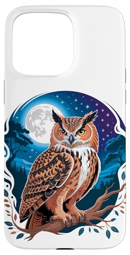 Moonlight Forest Eule Eulen Hülle für iPhone 15 Pro Max Moonlight Forest Eule Eulen Hülle für iPhone 15 Pro Max von Owls Lover Gifts