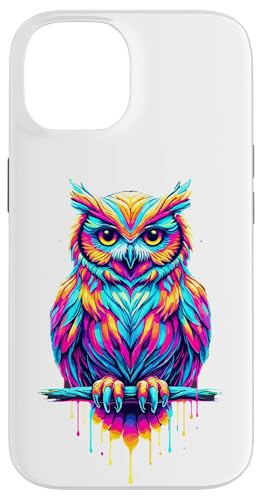 Paint Art Eule Eulen Hülle für iPhone 14 Paint Art Eule Eulen Hülle für iPhone 14 von Owls Lover Gifts