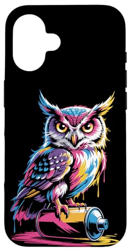 Paint Art Eule Eulen Hülle für iPhone 16 Paint Art Eule Eulen Hülle für iPhone 16 von Owls Lover Gifts