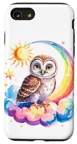 Rainbow Clouds Ästling Eule Eulen Hülle für iPhone SE (2020) / 7 / 8 von Owls Lover Gifts