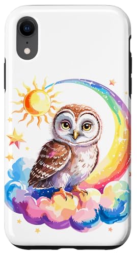 Rainbow Clouds Ästling Eule Eulen Hülle für iPhone XR Rainbow Clouds Ästling Eule Eulen Hülle für iPhone XR von Owls Lover Gifts