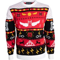 Harry Potter Hogwarts Christmas Knitted Jumper - Red - L von Own Brand