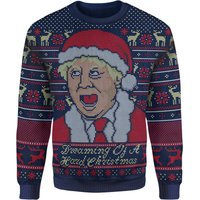 IWOOT Exclusive Boris Johnson Knitted Christmas Jumper - Navy - XL von Own Brand