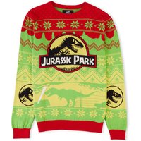 Jurassic Park Turn the Light Off Christmas Knitted Jumper Yellow - XL von Own Brand