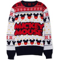Mickey Mouse Christmas Knitted Jumper White - XL von Own Brand