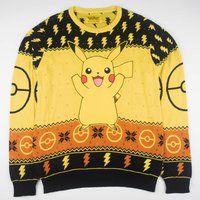 Pokémon Pikachu Christmas Knitted Jumper Black - L von Own Brand