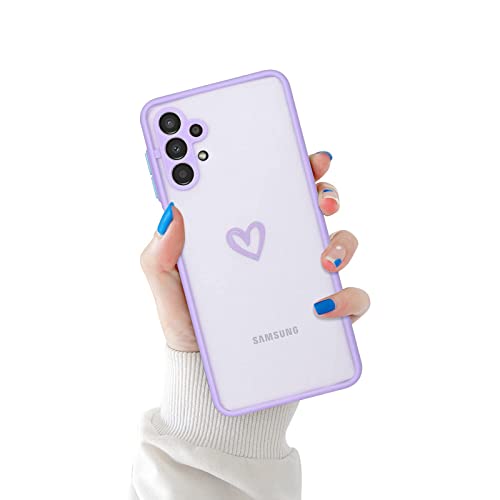 Ownest Kompatibel mit Samsung Galaxy A13 Hülle, Samsung Galaxy A04S Hülle, Liebe Herz Transparent Muster Matt 3D Silikon Schutzhülle Stoßfeste Case für Mädchen Frauen Handyhülle - Herz von Ownest