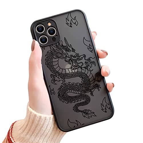 Ownest Kompatibel mit iPhone 13 Pro Max Hülle Transparent Kameraschutz Case iPhone 13 Pro Max Hüllen Muster Mode Tier Drachen Cartoon Matte PC 3D Stoßfest Schutzhülle für iPhone 13 Pro Max-Schwarz-H Ownest Kompatibel mit iPhone 13 Pro Max Hülle Transparent Kameraschutz Case iPhone 13 Pro Max Hüllen Muster Mode Tier Drachen Cartoon Matte PC 3D Stoßfest Schutzhülle für iPhone 13 Pro Max-Schwarz-H von Ownest