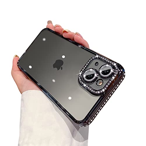 Ownest kompatibel mit iPhone 14 Hülle, Sparkle Diamond Camera Len Protector Glitter Clear Case, Crystal Bling Cute Aesthetics Phone Case, stoßfeste Handyhüllen für iPhone 14Schw Ownest kompatibel mit iPhone 14 Hülle, Sparkle Diamond Camera Len Protector Glitter Clear Case, Crystal Bling Cute Aesthetics Phone Case, stoßfeste Handyhüllen für iPhone 14Schw von Ownest